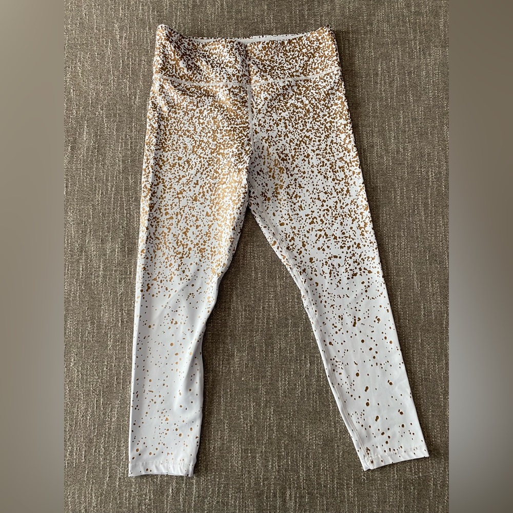 ZYIA Active White Gold Sparkle Legging